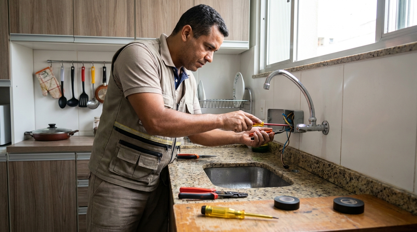 Instalação em Cozinha ou Área Gourmet em Bragança Paulista‑SP